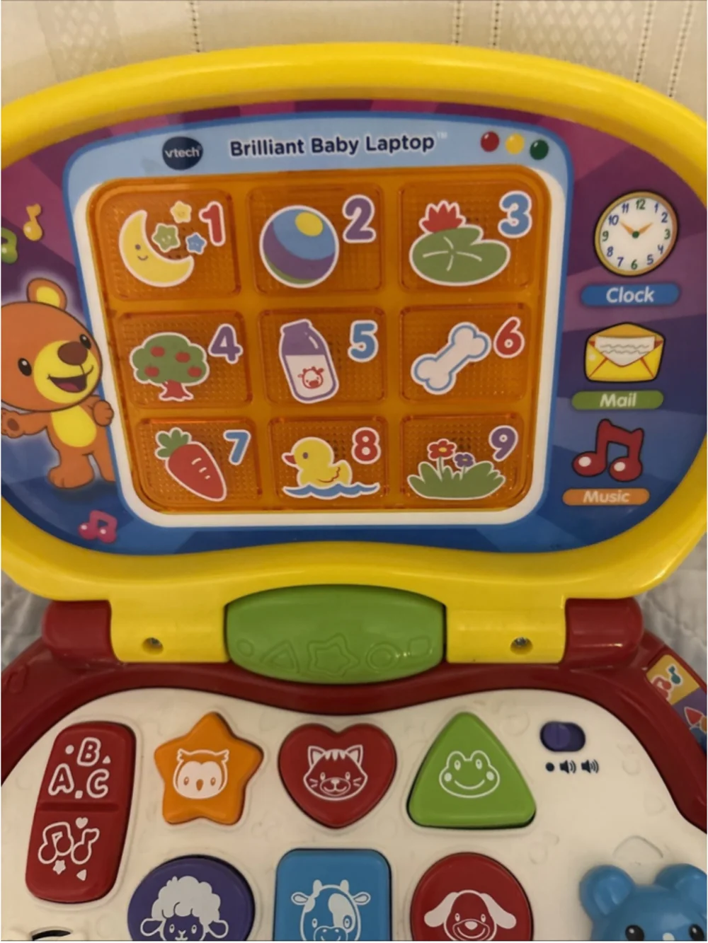 Vetch Baby Laptop Clock, Mail & Music, ABC, Animals Mouse Everything Lights Up